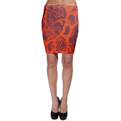 Enlarge Orange Purple Bodycon Skirt
