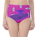 Eye Purple Pink High-Waist Bikini Bottoms View1