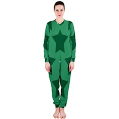 Green White Star Onepiece Jumpsuit (ladies) 