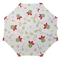 Floral Flower Rose Star Straight Umbrellas