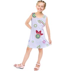 Floral Flower Rose Star Kids  Tunic Dress by Alisyart