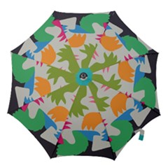 Hand Rainbow Blue Green Pink Purple Orange Monster Hook Handle Umbrellas (medium)