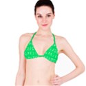 Icon Sign Green White Bikini Top View1