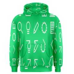 Icon Sign Green White Men s Pullover Hoodie by Alisyart
