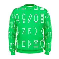 Icon Sign Green White Men s Sweatshirt by Alisyart
