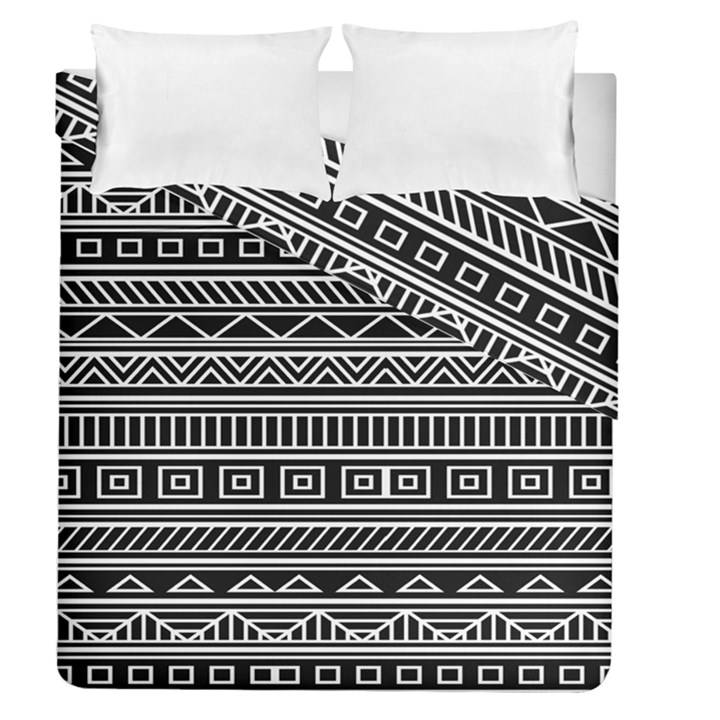 Myria Wrapping Paper Black Duvet Cover Double Side (Queen Size)