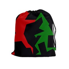 Ninja Graphics Red Green Black Drawstring Pouches (extra Large)