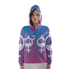 Perfume Graphic Man Women Purple Pink Sign Spray Hooded Wind Breaker (women) by Alisyart