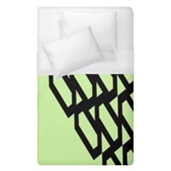 Polygon Abstract Shape Black Green Duvet Cover (Single Size)