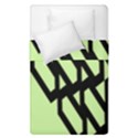 Polygon Abstract Shape Black Green Duvet Cover Double Side (Single Size) View1