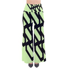 Polygon Abstract Shape Black Green Pants