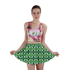 Green White Wave Mini Skirt by Alisyart