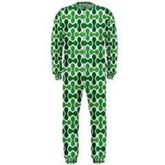 Green White Wave Onepiece Jumpsuit (men)  by Alisyart