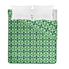 Green White Wave Duvet Cover Double Side (full/ Double Size) by Alisyart