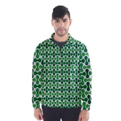 Green White Wave Wind Breaker (men)