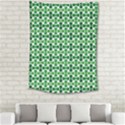 Green White Wave Medium Tapestry View2