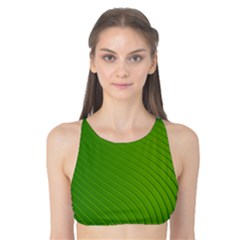 Green Wave Waves Line Tank Bikini Top by Alisyart