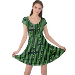 Pipes Green Light Circle Cap Sleeve Dresses by Alisyart