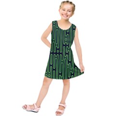 Pipes Green Light Circle Kids  Tunic Dress by Alisyart
