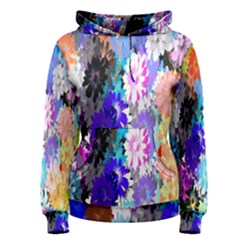 Flowers Colorful Drawing Oil Women s Pullover Hoodie