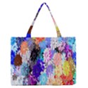 Flowers Colorful Drawing Oil Medium Zipper Tote Bag View1