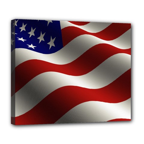 Flag United States Stars Stripes Symbol Deluxe Canvas 24  X 20   by Simbadda