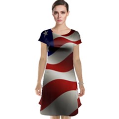 Flag United States Stars Stripes Symbol Cap Sleeve Nightdress by Simbadda