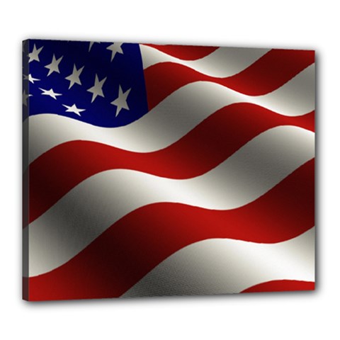 Flag United States Stars Stripes Symbol Canvas 24  X 20  by Simbadda