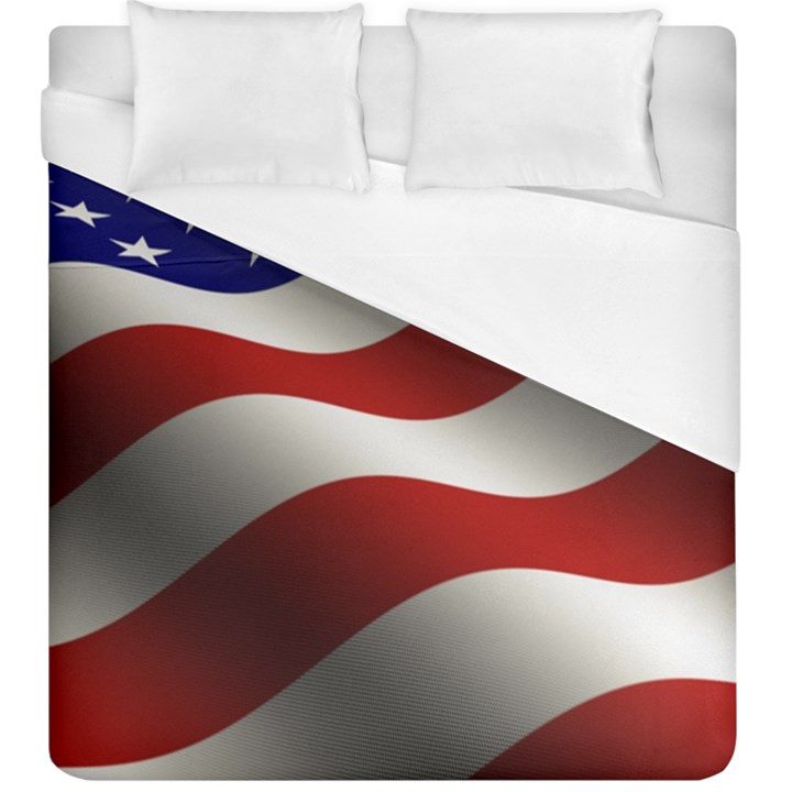 Flag United States Stars Stripes Symbol Duvet Cover (King Size)