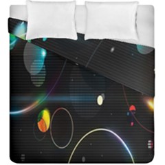 Glare Light Luster Circles Shapes Duvet Cover Double Side (king Size) by Simbadda