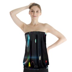 Glare Light Luster Circles Shapes Strapless Top