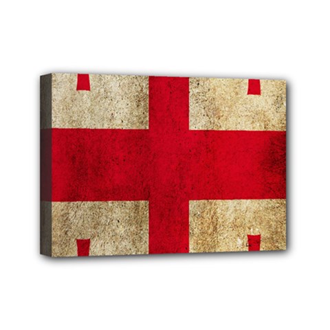 Georgia Flag Mud Texture Pattern Symbol Surface Mini Canvas 7  X 5  by Simbadda