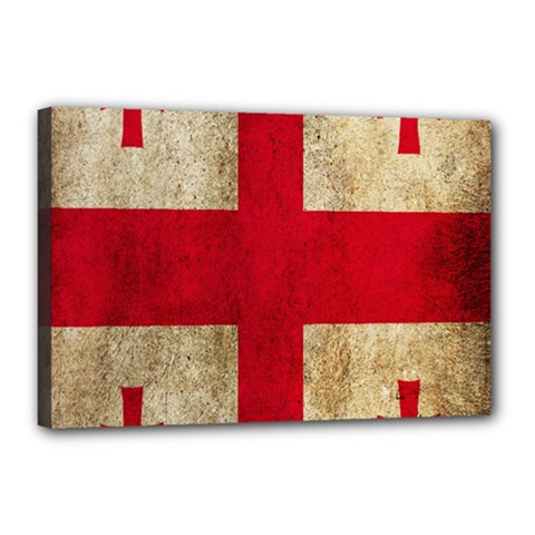 Georgia Flag Mud Texture Pattern Symbol Surface Canvas 18  X 12  by Simbadda