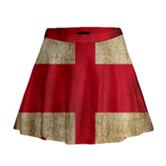 Georgia Flag Mud Texture Pattern Symbol Surface Mini Flare Skirt by Simbadda