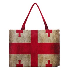 Georgia Flag Mud Texture Pattern Symbol Surface Medium Tote Bag by Simbadda