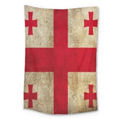 Georgia Flag Mud Texture Pattern Symbol Surface Large Tapestry by Simbadda