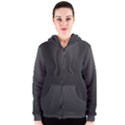 Leather Stitching Thread Perforation Perforated Leather Texture Women s Zipper Hoodie View1