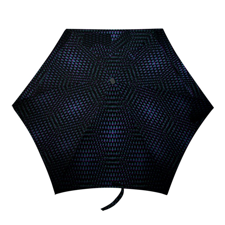 Hexagonal White Dark Mesh Mini Folding Umbrellas