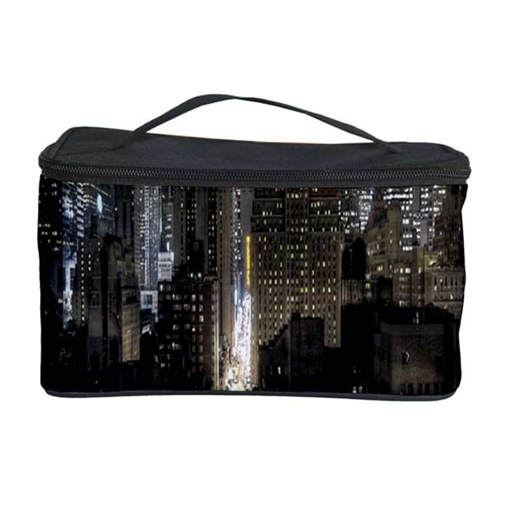 New York United States Of America Night Top View Cosmetic Storage Case