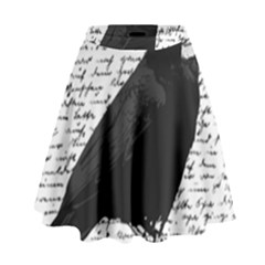 Black Raven  High Waist Skirt by Valentinaart