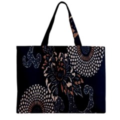 Patterns Dark Shape Surface Zipper Mini Tote Bag by Simbadda