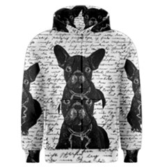 Cute Bulldog Men s Zipper Hoodie by Valentinaart