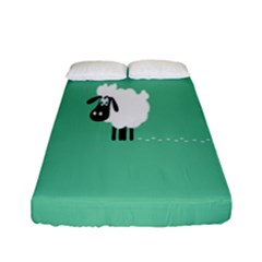 Sheep Trails Curly Minimalism Fitted Sheet (full/ Double Size) by Simbadda