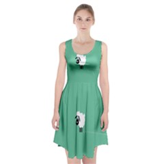 Sheep Trails Curly Minimalism Racerback Midi Dress