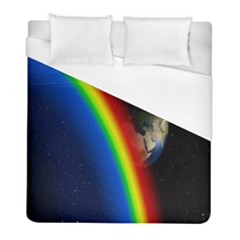 Rainbow Earth Outer Space Fantasy Carmen Image Duvet Cover (full/ Double Size)