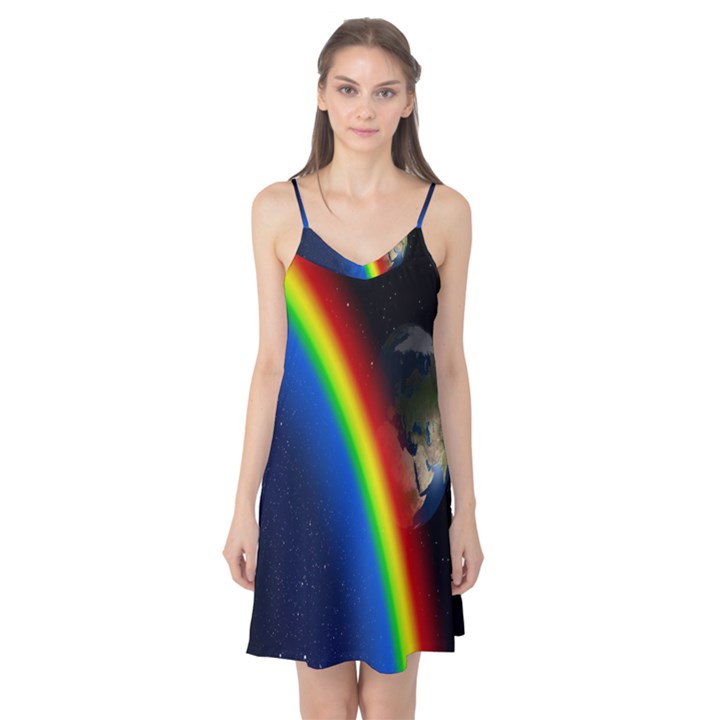 Rainbow Earth Outer Space Fantasy Carmen Image Camis Nightgown