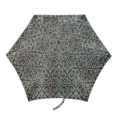 Patterns Wavy Background Texture Metal Silver Mini Folding Umbrellas by Simbadda