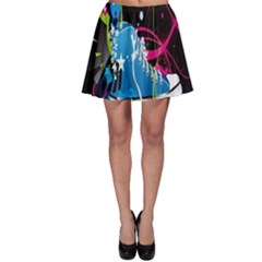 Sneakers Shoes Patterns Bright Skater Skirt