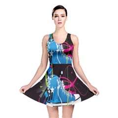 Sneakers Shoes Patterns Bright Reversible Skater Dress