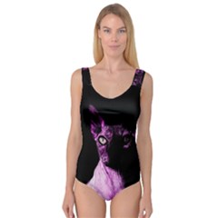 Pink Sphynx Cat Princess Tank Leotard  by Valentinaart